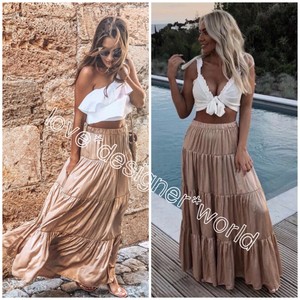 zara tiered maxi skirt