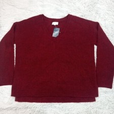 Lucky Brand Sweater Mens M Red Wool Blend V N...