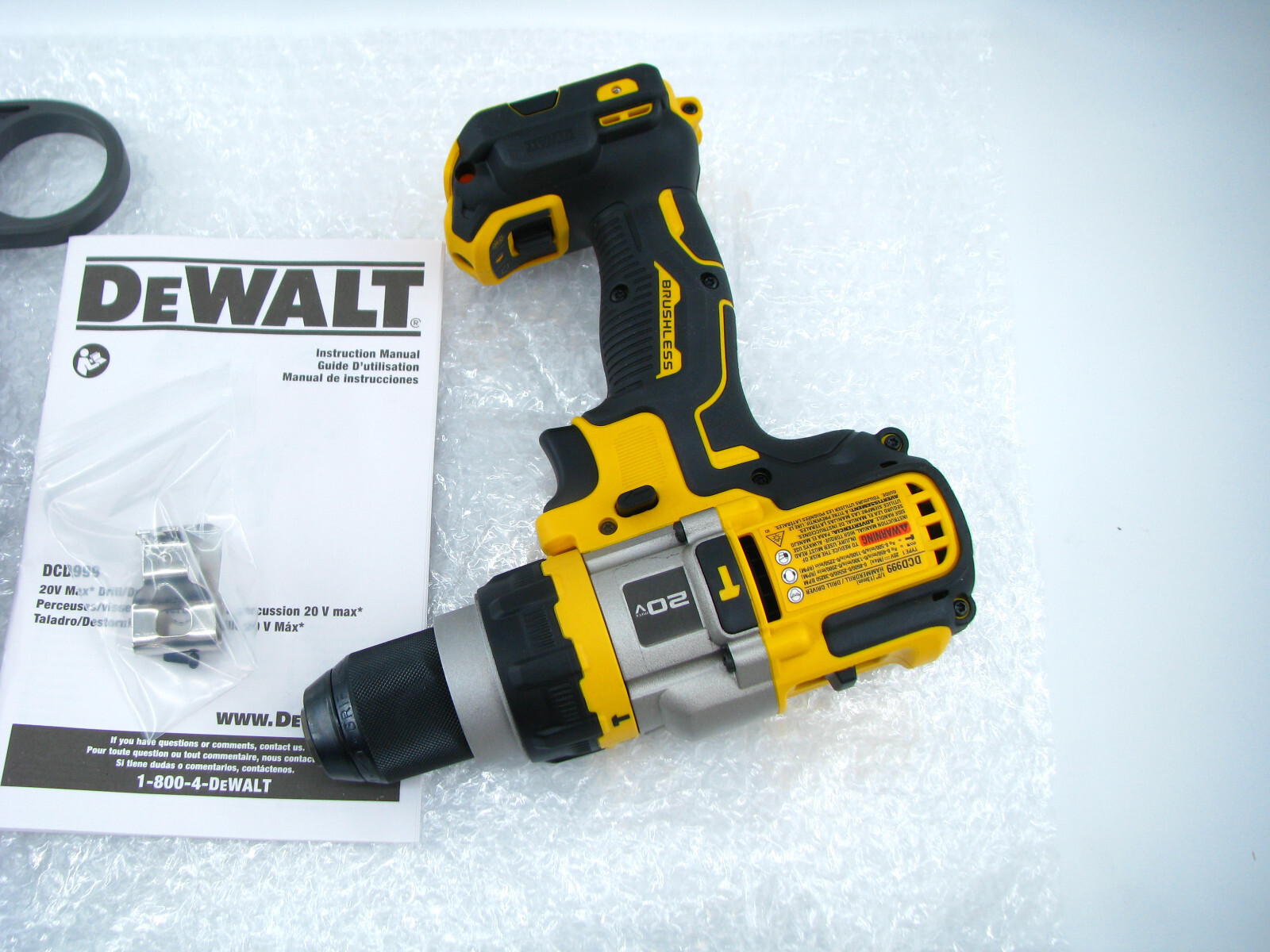 DEWALT DCD999 20v MAX 1/2” 3 Speed Hammer Drill Flexvolt Adv Dcd999b 20