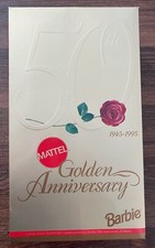 New Golden 50th Anniversary Barbie  an Opened 35th Anniversary Barbie 1990s 