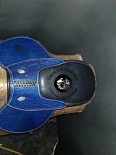 Racing Exercise Best Quality Cow Blue leather Horse tack Saddle Size 16"to18" 