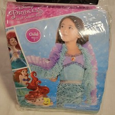 NEW Disney Kids Little Mermaid Ariel Deluxe Costume Child 60in