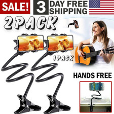 Universal Lazy Mobile Phone Gooseneck Stand Holder Flexible Desk Table Clip :1/2