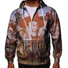 New Best Design John Wayne Memories New Men's Zipper Hoodie Size S to 3XL