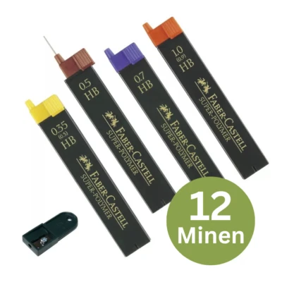 Faber-Castell Druckbleistift-Mine Fein minen SUPER-POLYMER Auswahl 12 Minen