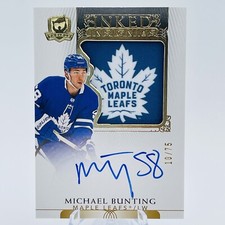 Michael Bunting INKED INSIGNIAS /75 💎 2021-22 THE CUP II-MB Patch Auto