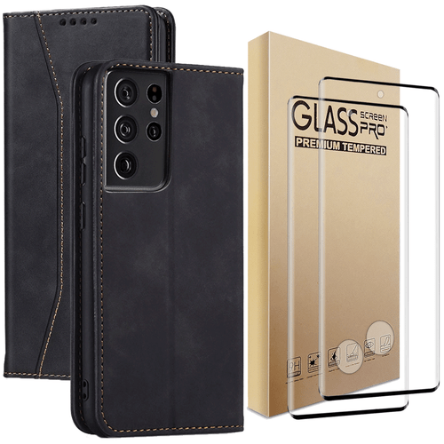 For Samsung Galaxy S21+ Ultra FE 5G Magnetic Leather Case Cover Screen Protector - Picture 13 of 24