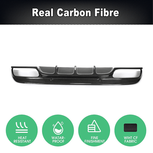Difusor de carbono parachoques difusor trasero para Mercedes W205 C300 C43 C63AMG 15-19 - Imagen 6 de 12