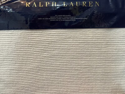 Ralph Lauren Sonoma Valley Cortona Bed Blanket CottonLinen Cream Full Queen $400