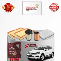Kit Wartung 4 Filter Und ÖL XVW Touareg II 4.2 V8 TDI 250KW 340CV Ab 2010