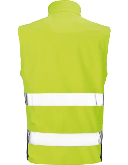 Warnschutzjacke Warnschutzweste Softshelljacke Softshellweste wasser - winddicht - Bild 3 von 4