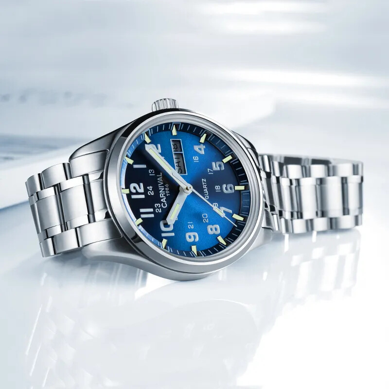 CARNIVAL Luxury Brand Wrist Watch Men Quartz Luminous Hands