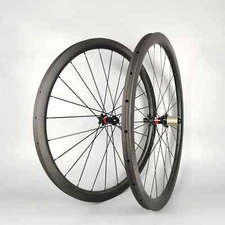 700C Carbon Fiber Road Bike Wheelset Clincher Tubeless Tubular 11V Hub 38x25mm