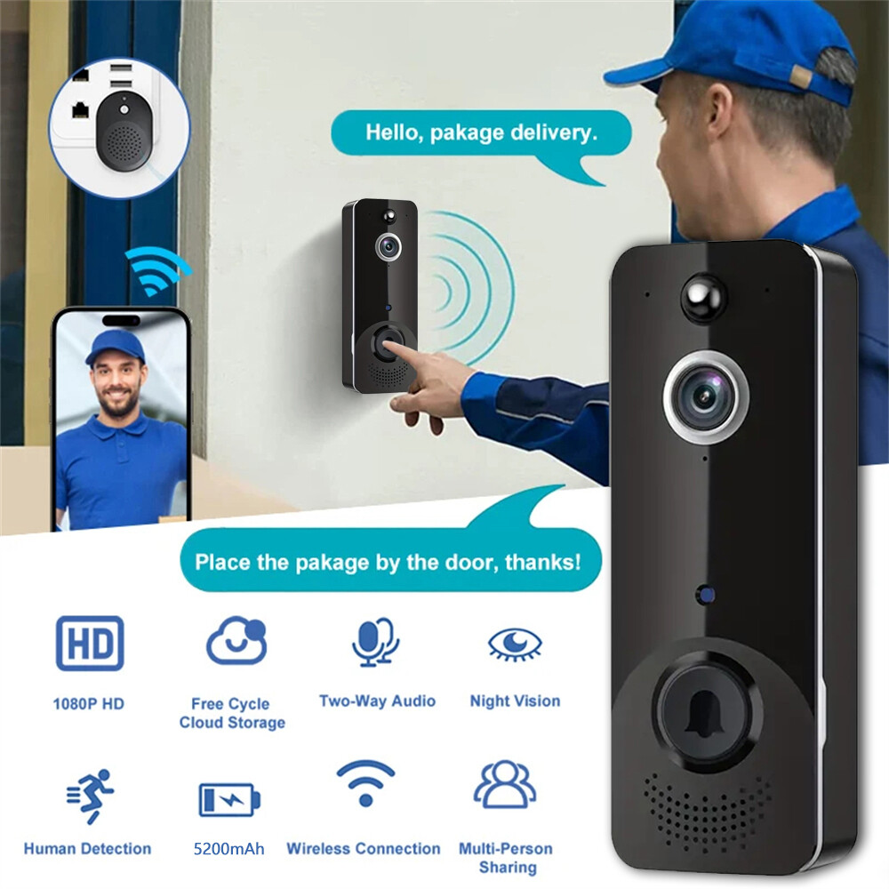 Motion Detection Alexa Doorbell Ring Wired Doorbell Pro – HD+