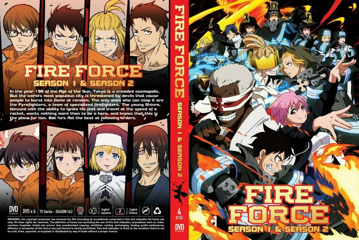 Anime DVD Fire Force Season 1+2 (Episode 1-48 End) English Dubbed FedEx  Shipping