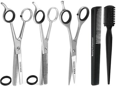 Komplett Set Haarschere Effilierschere Modellierschere Effiliermesser Kamm