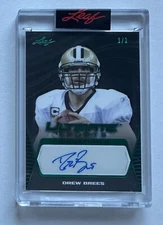2021 Leaf Ultimate Emerald #US-DB1 Drew Brees /2 Autograph #X3869