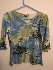 Glima Tie Dyed Blue/Green Top - Size S
