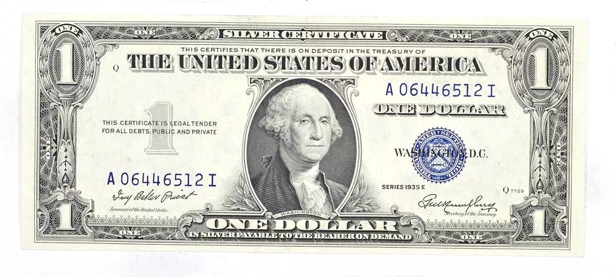 Blue seal outlet dollar bill
