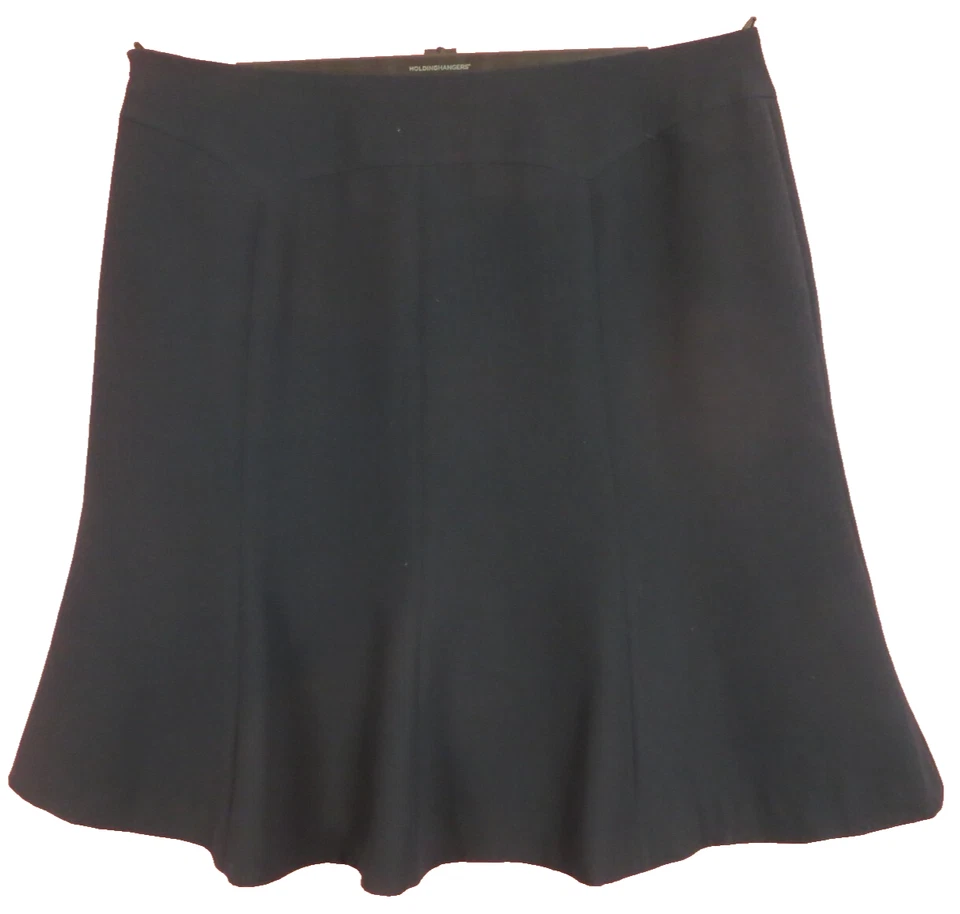 SK19374- JONES WEAR Mujer Poliéster Panelado Falda Acampanada Sólida Oscura Talla 18 Foto 2 de 4