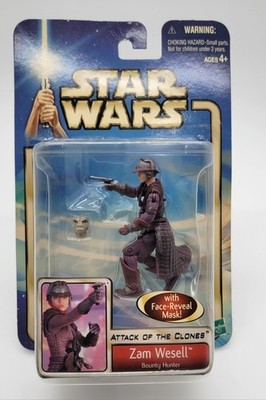 Star Wars Attack of The Clones Zam Wesell Bounty Hunter Actionfigur