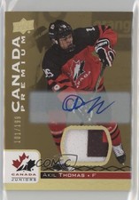 2017 Upper Deck Team Canada Juniors Premium Materials /199 Akil Thomas Auto r4d