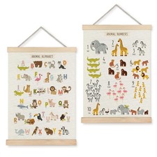 Alphabet Numbers Educational Poster - Classroom Nursery Wall Decor Poster Han...