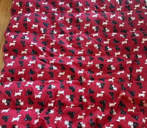 Lands End Red Royal Scottie Westie Dog Plaid Kids Camp Kids Sleeping Bag 60”x26” - Afbeelding 3 van 14