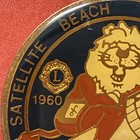 c1960 VINTAGE LIONS CLUB PIN PINBACK NASA LION RIDING ROCKET SATELLITE BEACH FL — photo 5