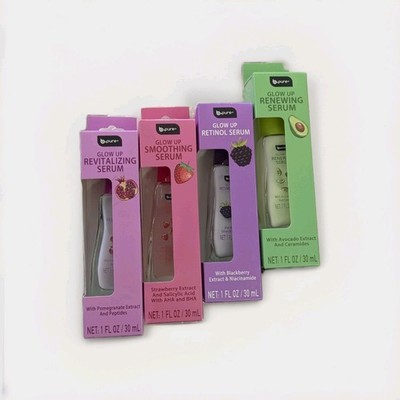 B Pure Set Of 4 Serums - Smoothing, Revitalizing, Renewing & Glow Up Retinol NEW