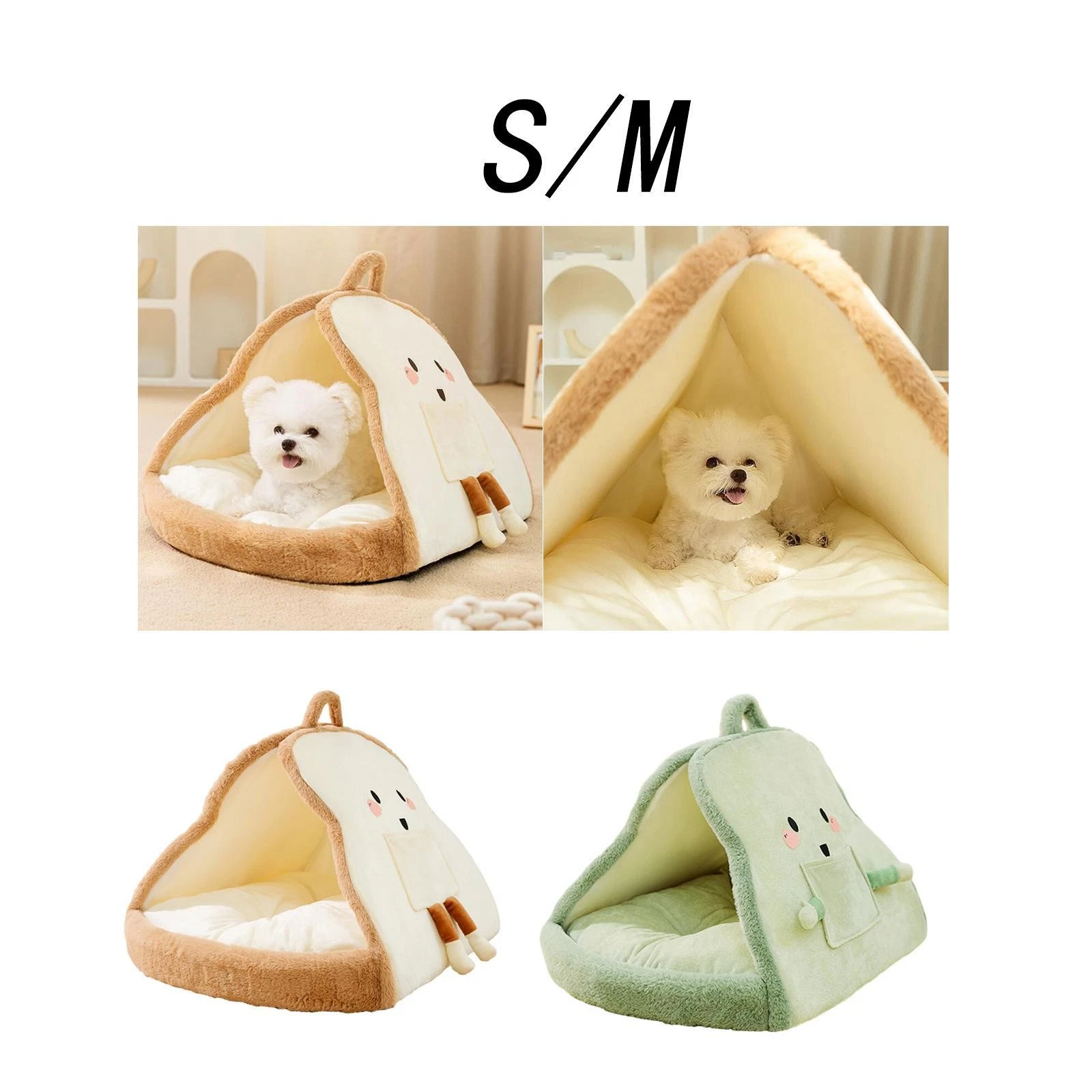 Pet Cat Nest Pet Tent Cave Bed Indoor Soft Self Warming Autumn Bed for Chihuahua