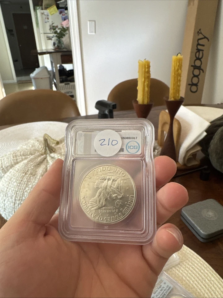 1971-S Dólar Eisenhower Prata MS67 ICG Austin Hutto Assinado - PQ Ótimo Valor! - Imagem 2 de 2