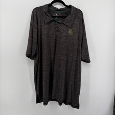 Colosseum Baylor Bears Polo Shirt Men's XXL Gray Green Short Sleeve Team Apparel
