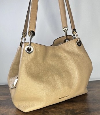 MICHAEL KORS Beige Top Closure 3 Entries Satchel Handbag