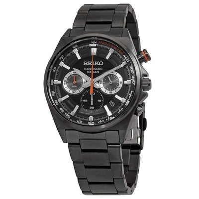 Seiko Essentials Chronograph Quartz Black Dial Men's Watch 41mm SSB399P1