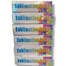 LOT OF 6 ELAIMEI Sublimation Spray DTF Cotton Polyester Fabric Coating 100ml