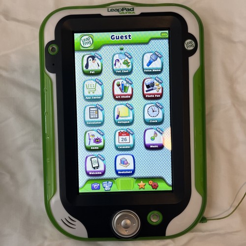 LeapFrog LeapPad ULTRA 33200 Game Green Tablet w/ Stylus, Cable CASE WORKS - Picture 4 of 10