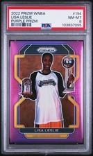 2022 PANINI PRIZM WNBA PURPLE PRIZM #194 LISA LESLIE 25/99 PSA 8