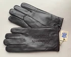 LOVECH Vintage Bulgarian Leather Gloves 1977, Dark Brown Leather, Size 9 1/2"