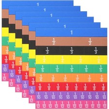 6 Sets Fraction Tiles Set for Math Classroom Fractions Manipulatives Math Man...