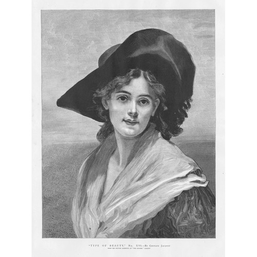 GUSTAVE JACQUET Type of Beauty No XVI - Antique Print 1887