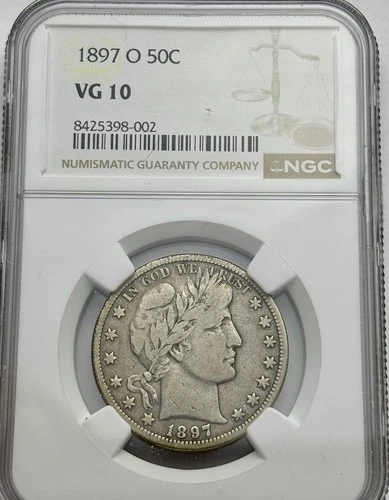 1897-O Barber Half Dollar, NGC VG10 Philadelphia Mint