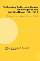 Hans-Gert Roloff (U. A.) | Die Bedeutung Der Rezeptionsliteratur FüR Bildung...