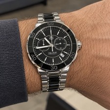 TAG Heuer Link CJ1110 Chronograph Quartz Black DialBracelet Men's Watch W/ Box