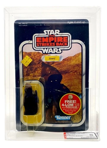 Star Wars 1982 47-Back Jawa AFA 80 Vintage ERROR CARD Original Factory Sealed🔥