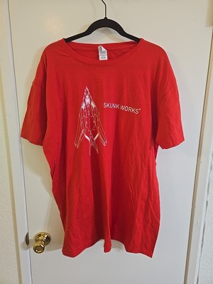 Buzz Rickson's Skunk Works Shirt 2XL F-117 Nighthawk Lockheed Martin Red Used