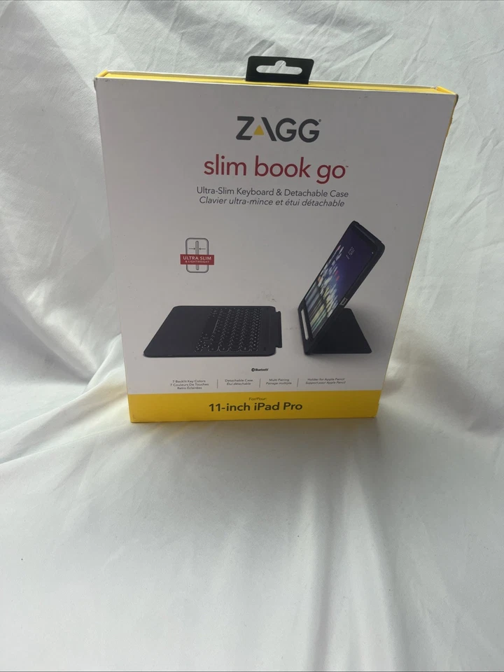 Funda tipo folio con teclado ZAGG Slim Book Go para iPad Pro (11 pulgadas 1ª generación) - Negra NUEVA Foto 4 de 4