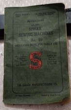 Singer Sewing Machine No.99 Manual Original Vintage 1950s Instruction Book