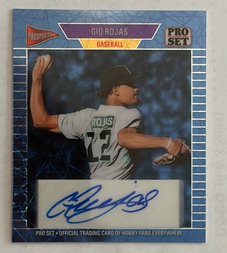 Gio Rojas 2026 Leaf Pro Set  1/1 Blue Auto 1989 Mini  #16 Pick MLB Draft Rangers