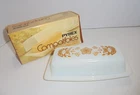 Vintage Pyrex Compatibles 72-4 Butterfly Gold Butter Dish New In Box NOS